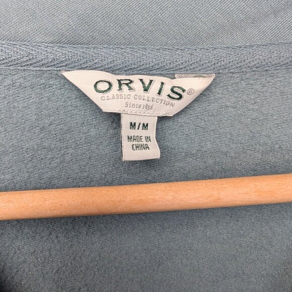 Orvis Women's Medium Sweater Blue V Neck Long Sleeve Soft Pullover - Picture 5 of 7